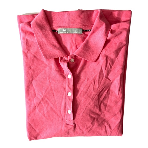 Lee Riders Shirt Collared Button Short Sleeve Pink 1X - Picture 3 of 8